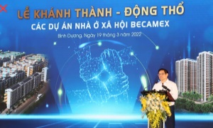 Thủ tướng Phạm Minh Chính tham dự Lễ khánh thành và động thổ các dự án nhà ở xã hội Becamex